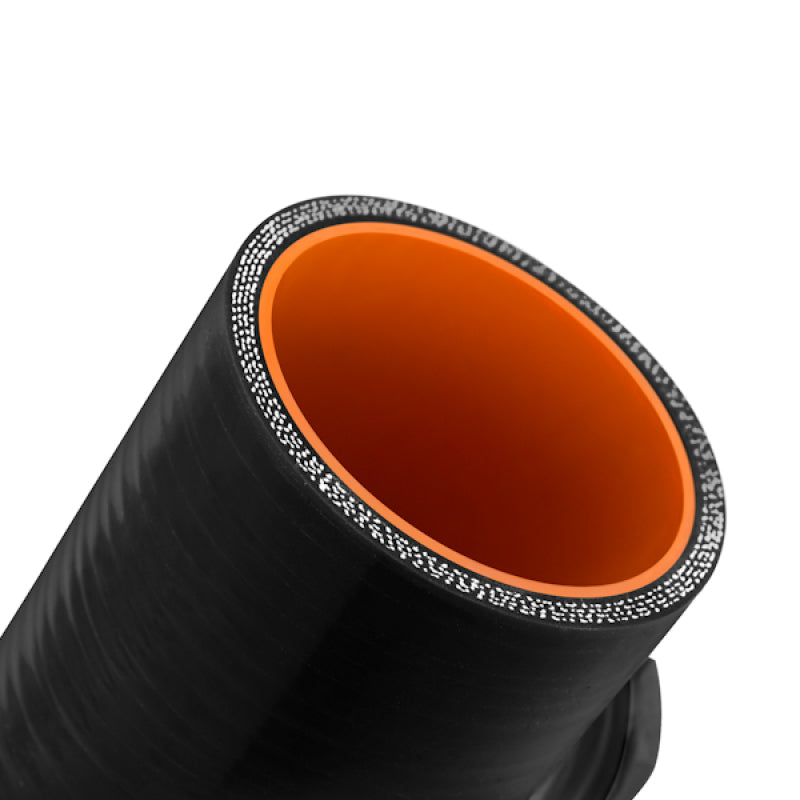 Acoplador de silicona negra Mishimoto de 2,5 pulgadas con tapón NPT de 1/8 pulgadas