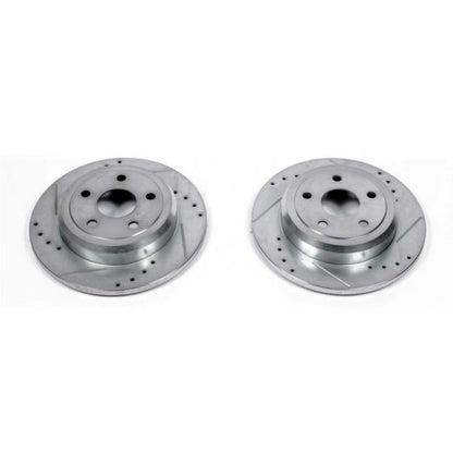 Power Stop 11-19 Dodge Durango Rear Evolution Rotores perforados y ranurados - Par