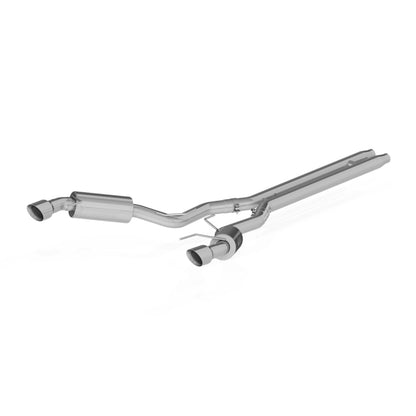MBRP 15 Ford Mustang GT 5.0 3in Cat Back Dual Split Rear Street Version 4.5in Tips - Aluminizado