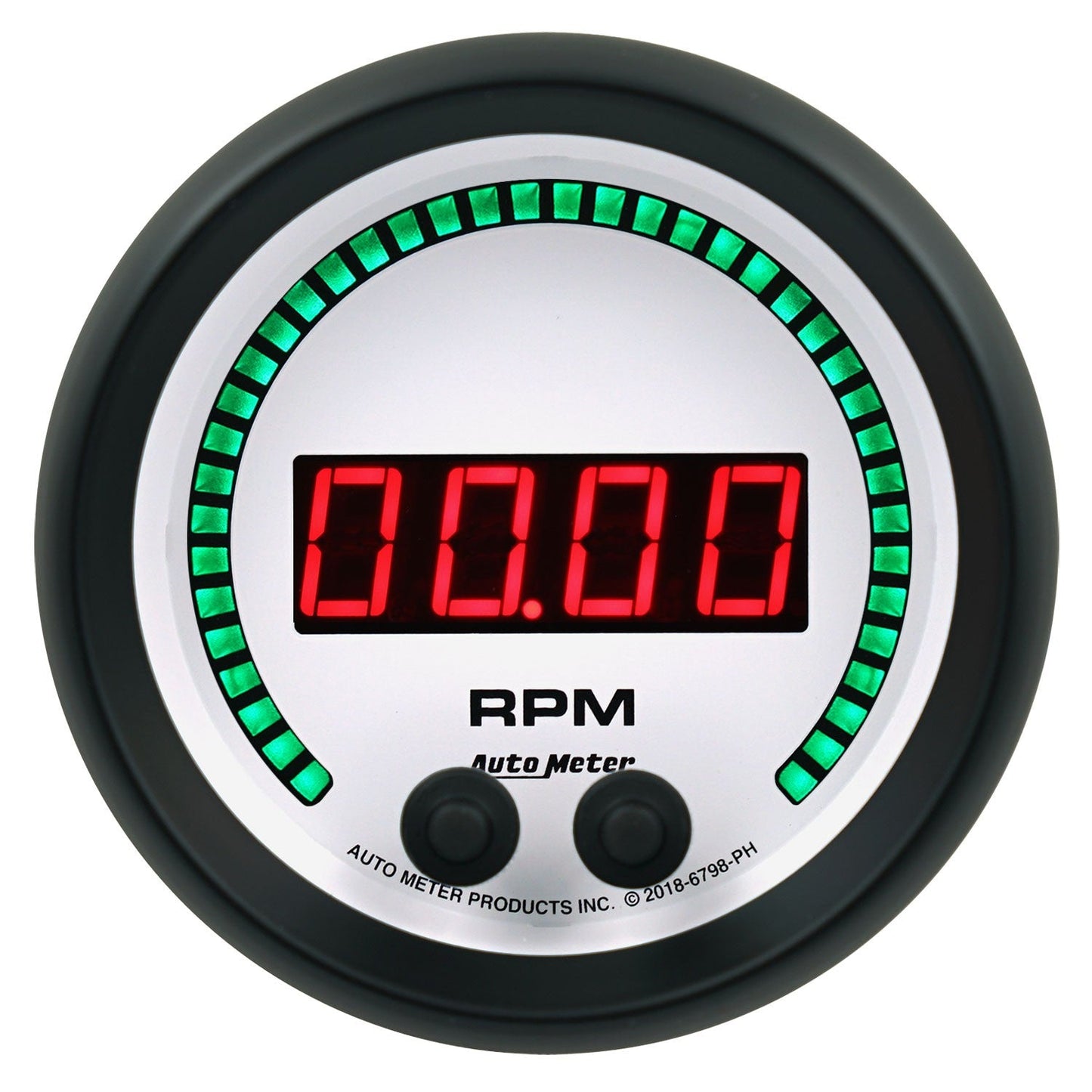 AutoMeter - TACÔMETRO DE 3-3/8", 0-16K RPM, IN-DASH, PHANTOM ELITE DIGITAL (6798-PH)