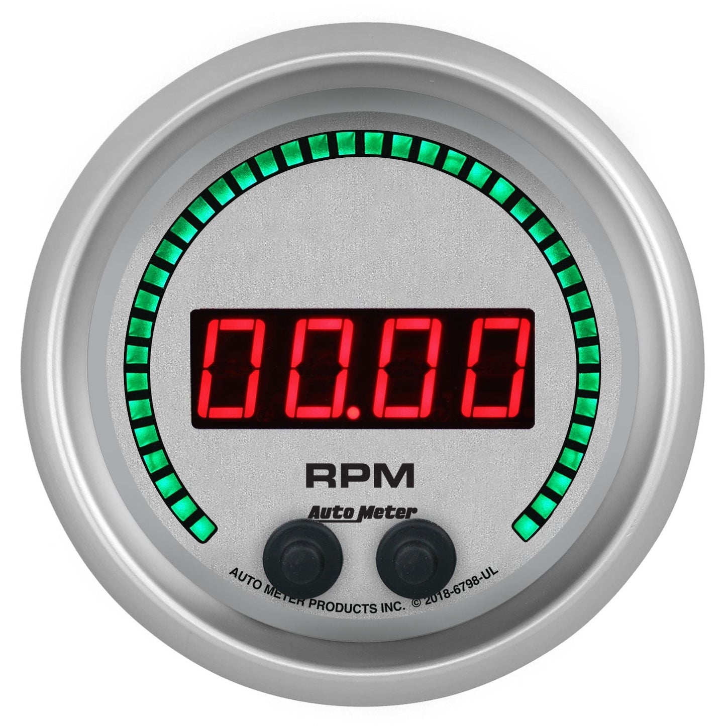 AutoMeter - 3-3/8" TACHOMETER, 0-16K RPM, IN-DASH, ULTRA-LITE ELITE DIGITAL (6798-UL)
