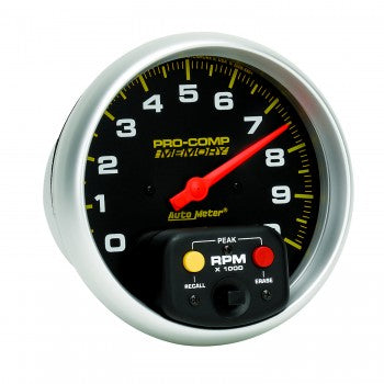 AutoMeter - TACÔMETRO, 5", 0-10.000 RPM, IN-DASH COM MEMÓRIA DE PICO, PRO-COMP (6801)