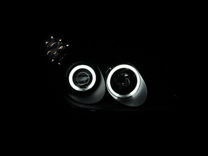 ANZO 2002-2003 Lexus Es300 Projetor Faróis com Halo Preto