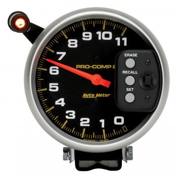 AutoMeter - TACÔMETRO DE 5", 0-11.000 RPM, PEDESTAL COM QUICK LITE &amp; PEAK MEMORY, PRO-COMP (6857)