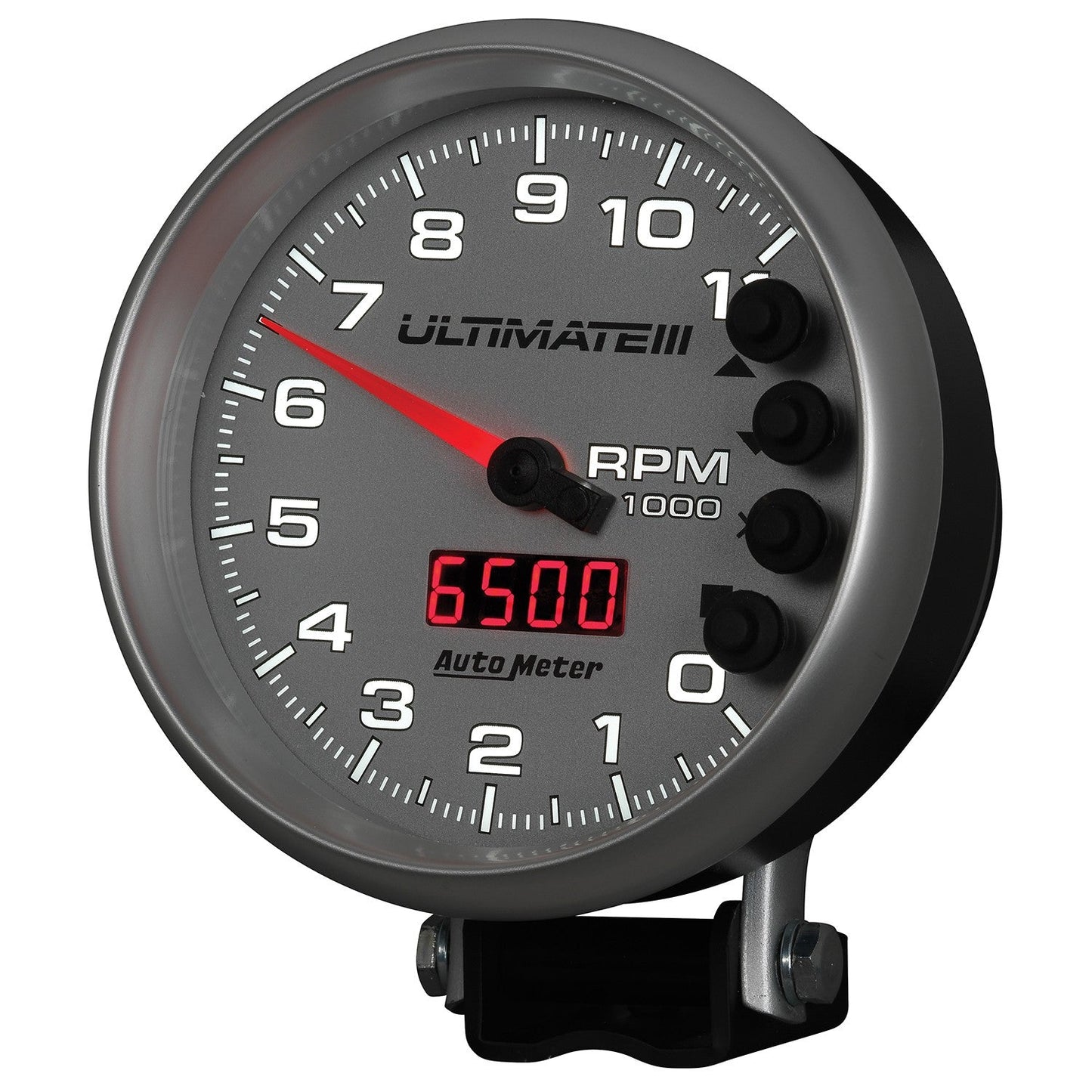 AutoMeter - TACÓMETRO DE 5", 0-11 000 RPM, PEDESTAL, REPRODUCCIÓN ULTIMATE III, PLATA (6886)
