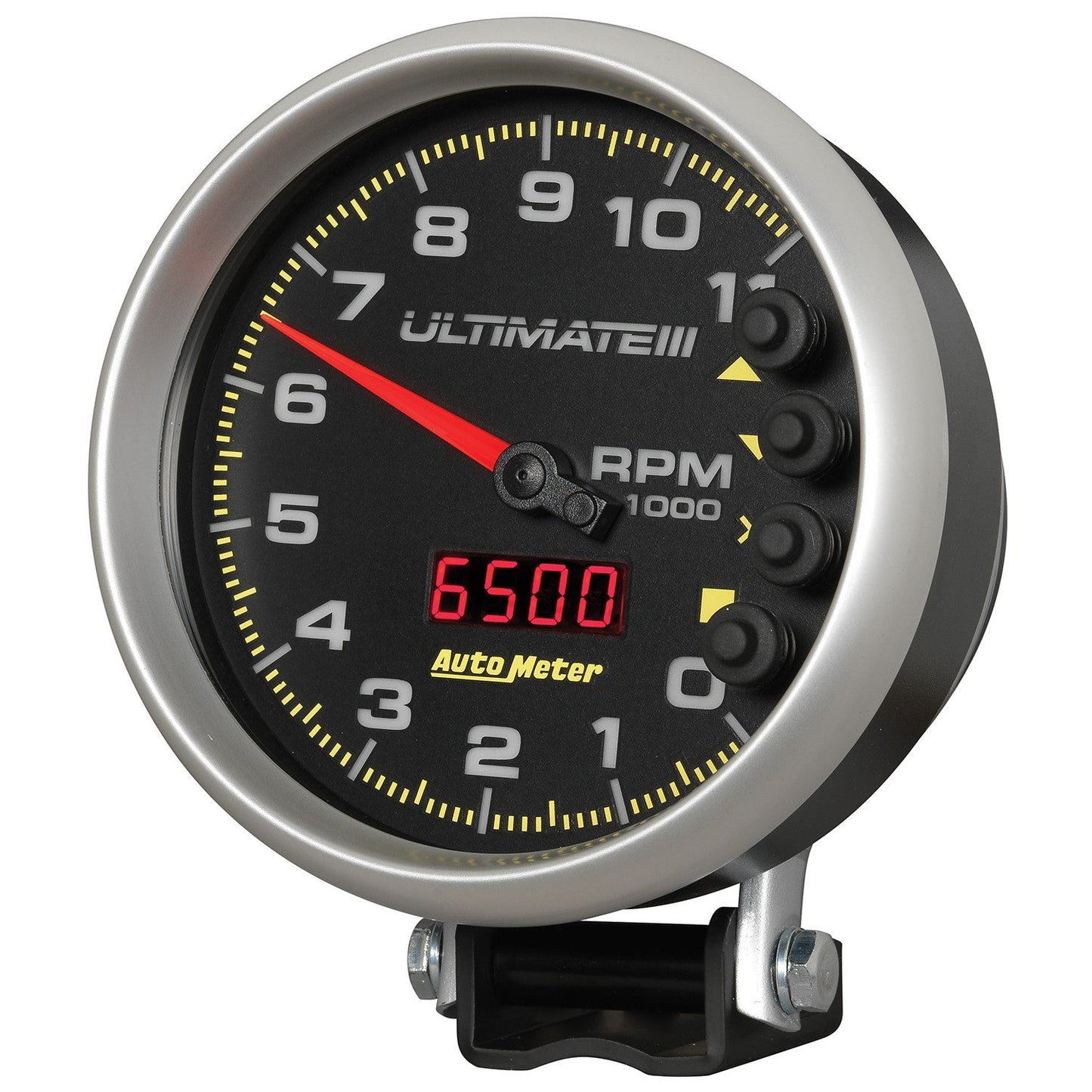 AutoMeter - 5" TACHOMETER, 0-11,000 RPM, PEDESTAL, ULTIMATE III PLAYBACK, BLACK (6888)