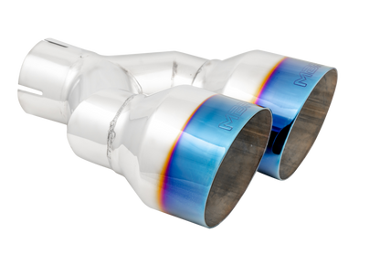 Punta de extremo quemado MBRP 2.5 ID Dual 4 OD Out 9.5 longitud Pared simple Acero inoxidable 304 Lado del conductor