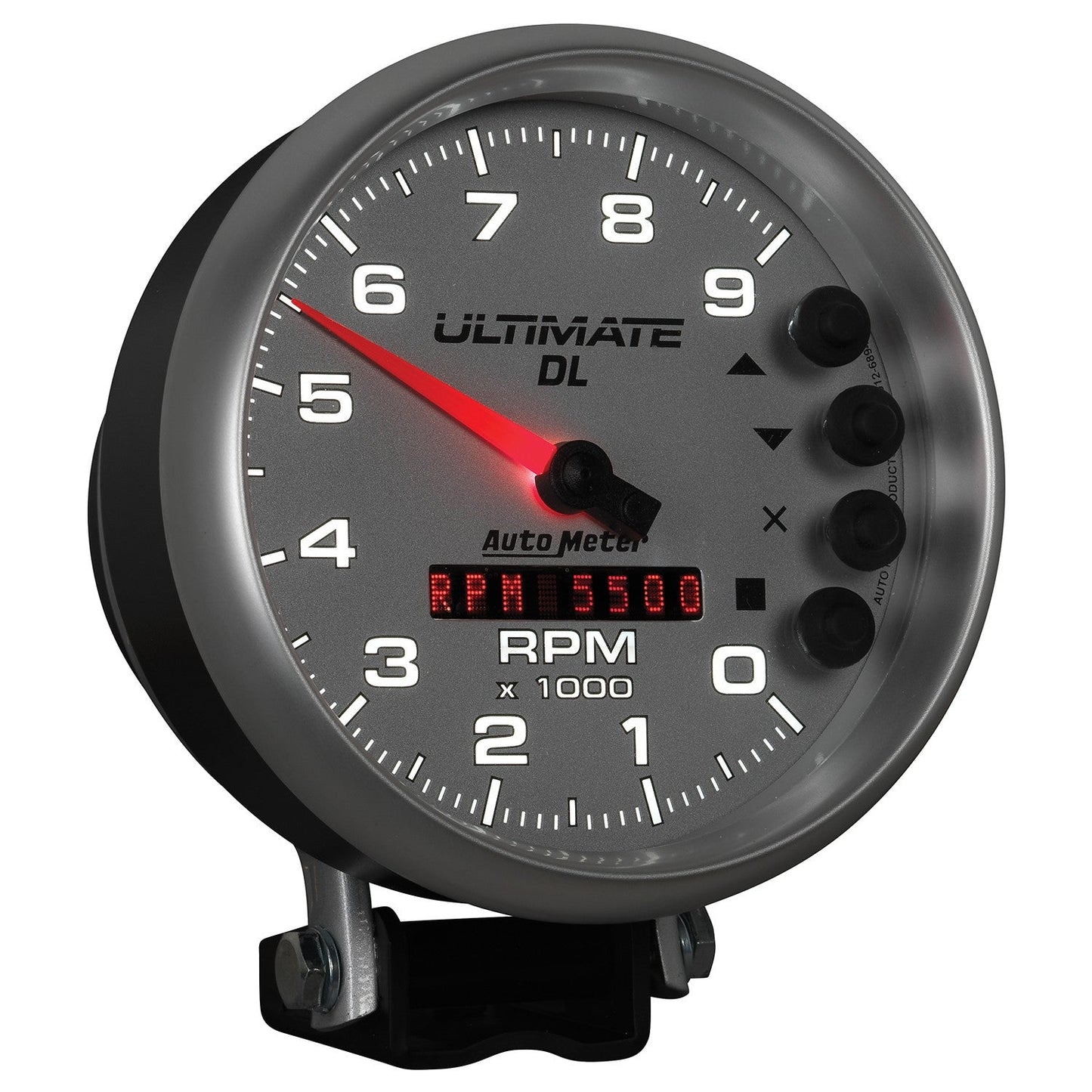 AutoMeter - 5" TACHOMETER, 0-9000 RPM, PEDESTAL, ULTIMATE DL PLAYBACK, SILVER (6894)