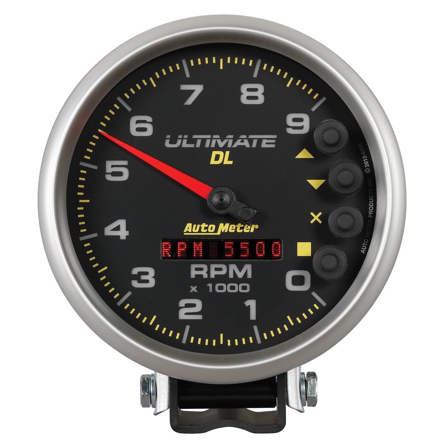 AutoMeter - 5" TACHOMETER, 0-9000 RPM, PEDESTAL, ULTIMATE DL PLAYBACK, BLACK (6896)