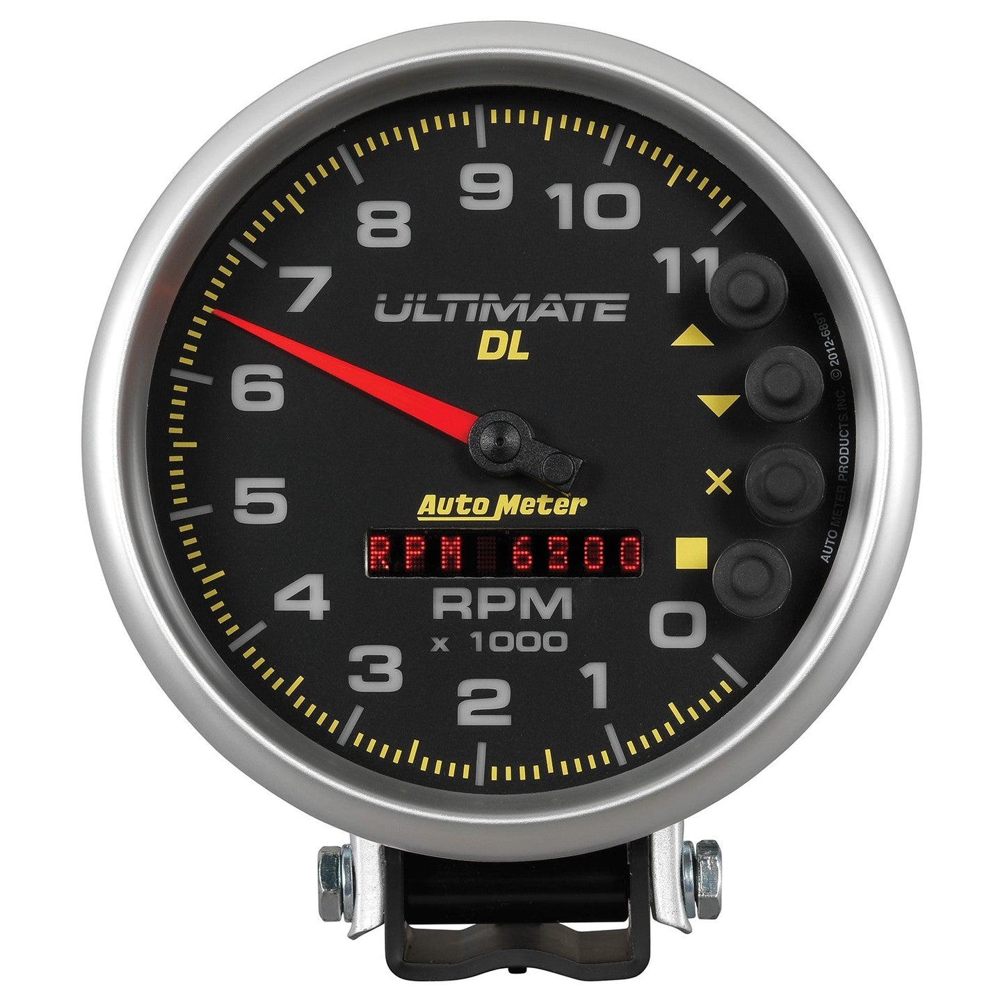 AutoMeter - 5" TACHOMETER, 0-11,000 RPM, PEDESTAL, ULTIMATE DL PLAYBACK, BLACK (6897)