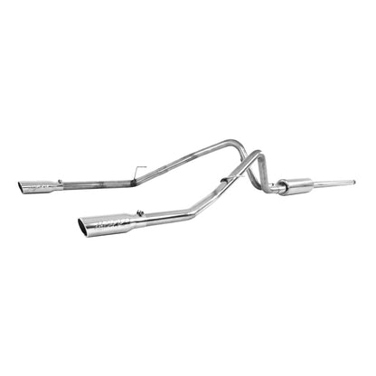 MBRP 2004-2008 Ford F150 4.6/5.4L EC/CC-SB Cat Back Dual Split traseiro