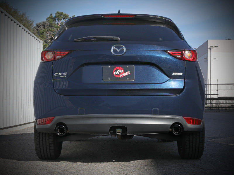 aFe Takeda 17-21 Mazda CX-5 2.5L (t) 2.5in. Sistema de escape SS Axle-Back com pontas pretas