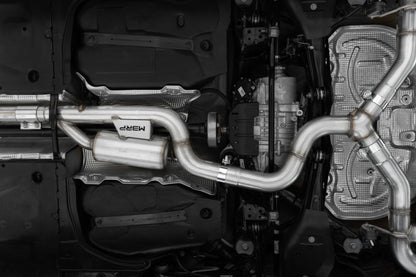 MBRP 2022 Volkswagen Golf R MK8 3 pol Cat-Back Quad Split Válvula traseira Excluir escapamento