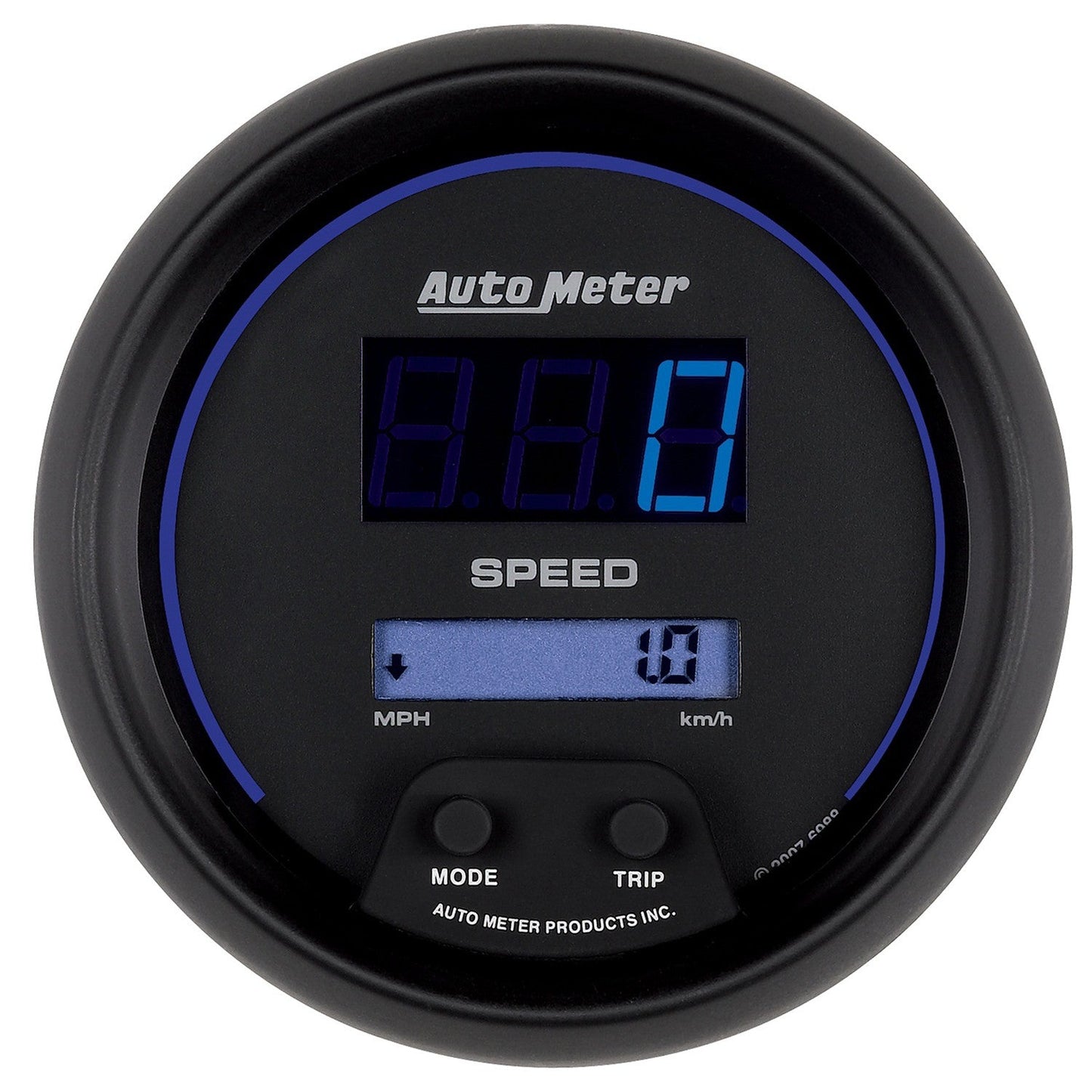AutoMeter - 3-3/8" SPEEDOMETER, 0-260 MPH / 0-260 KM/H, COBALT DIGITAL (6988)