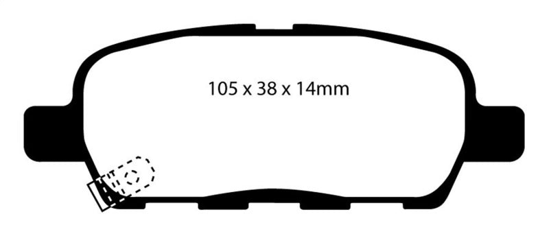 EBC Yellowstuff 03-05 Infiniti G35/350Z (NON BREMBO)  Rear Brake Pads