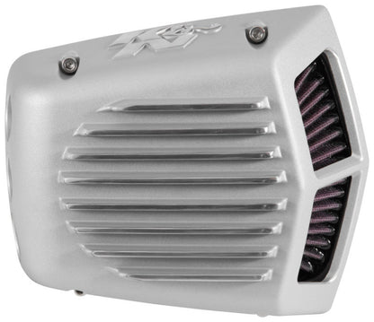 K&N Street Metal Intake System 01-16 Harley-Davidson Shaker Silver H/D Softail/Dyna Fl