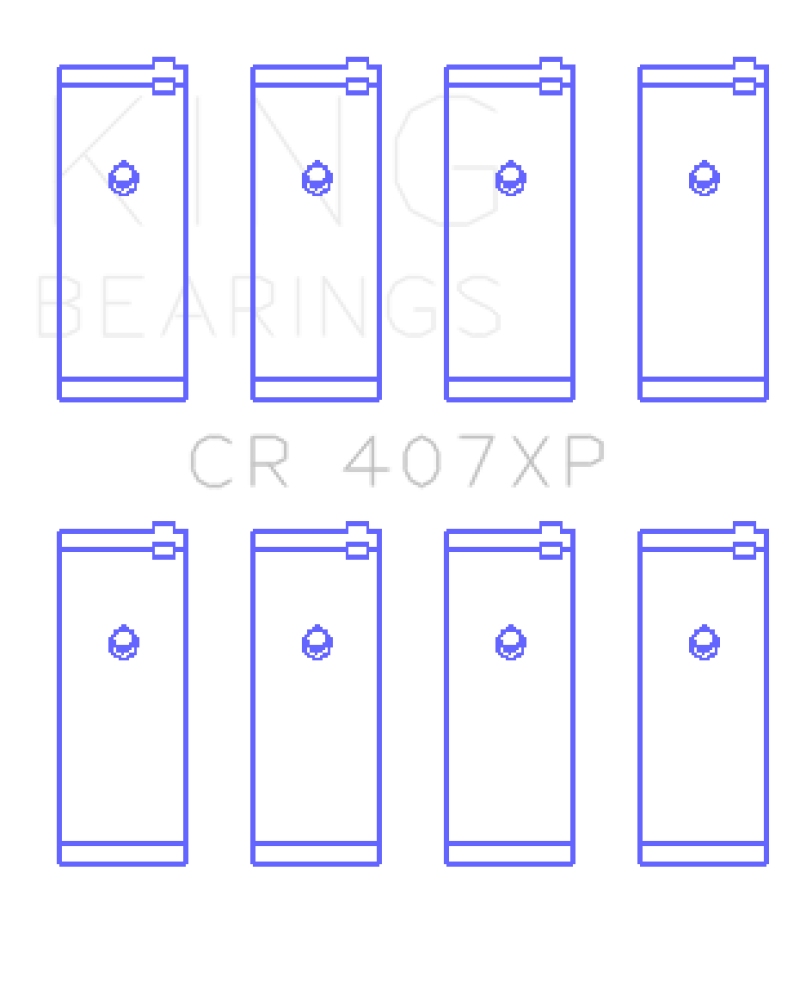 King Engine Bearings Nissan CA16DET/CA18DET/CA20ET (Size .026) Connecting Rod Bearings (Set of 4)