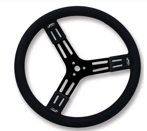 Longacre Racing - Volante de aço preto de 15" (56841)