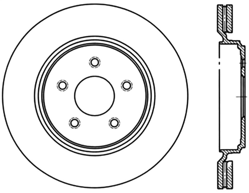 StopTech Power Slot 06-08 Cadillac XLR-V SC / 06-09 Corvette (Z51) Rear Left Slotted CRYO Rotor