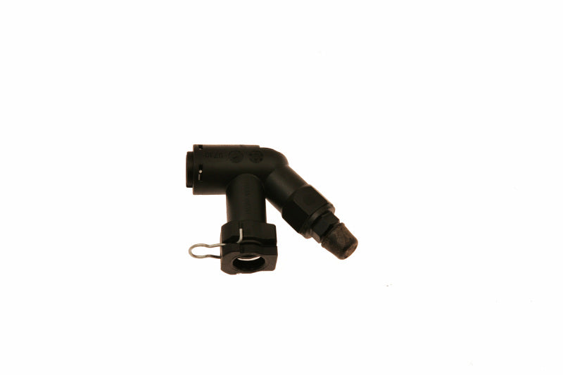 Conector de codo de ajuste McLeod con tornillo de purga para accesorios de enchufe macho con clip de alambre