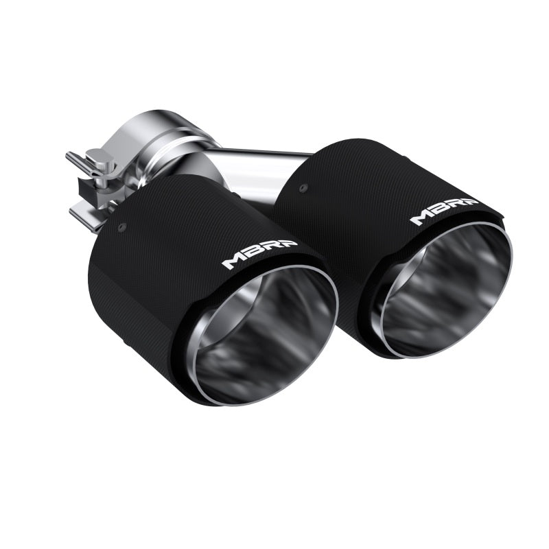 MBRP Universal Fibra de Carbono Ponta Dupla 4 pol OD/2,5 pol Entrada