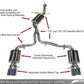AWE Tuning Audi B8 A4 Touring Edition Exhaust - Quad Tip Polished Silver Tips - Does Not Fit Cabrio