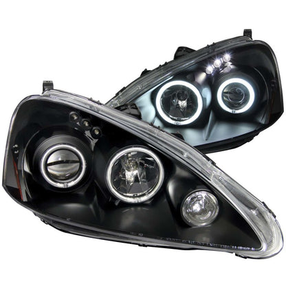 ANZO 2005-2006 Acura Rsx Projetor Faróis com Halo Preto