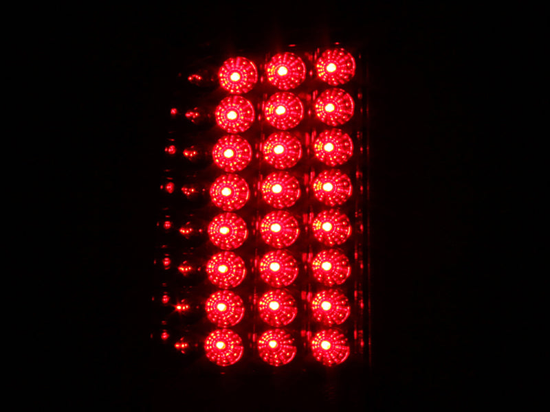 ANZO 2008-2015 Ford F-250 LED lanternas traseiras vermelho/transparente