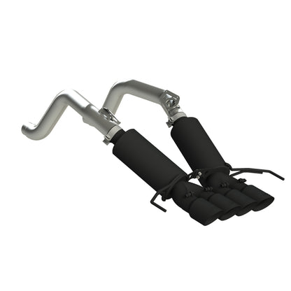 MBRP 14-19 Chevy Corvette V8 6.2L 3in Black Dual Cat Back con puntas de pared dual cuádruple de 4in
