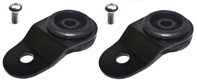 Combo de soporte de radiador Torque Solution con insertos (negro): Mitsubishi Evolution 7/8/9