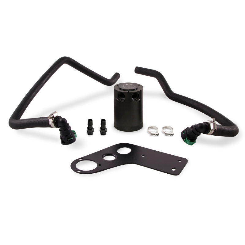 Mishimoto 2015+ Ford Mustang GT Kit de lata de captura de aceite con deflector - Negro