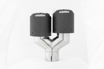 MBRP Fibra de Carbono Universal Punta Doble 4in OD/2.5in Entrada