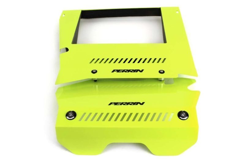 Kit de tampa do motor Perrin 15-16 Subaru WRX - amarelo neon