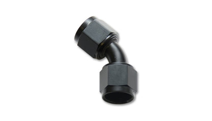 Vibrante -6AN X -6AN Fêmea Flare Giratório 45 Graus Encaixe (AN para AN) -Anodizado Somente Preto