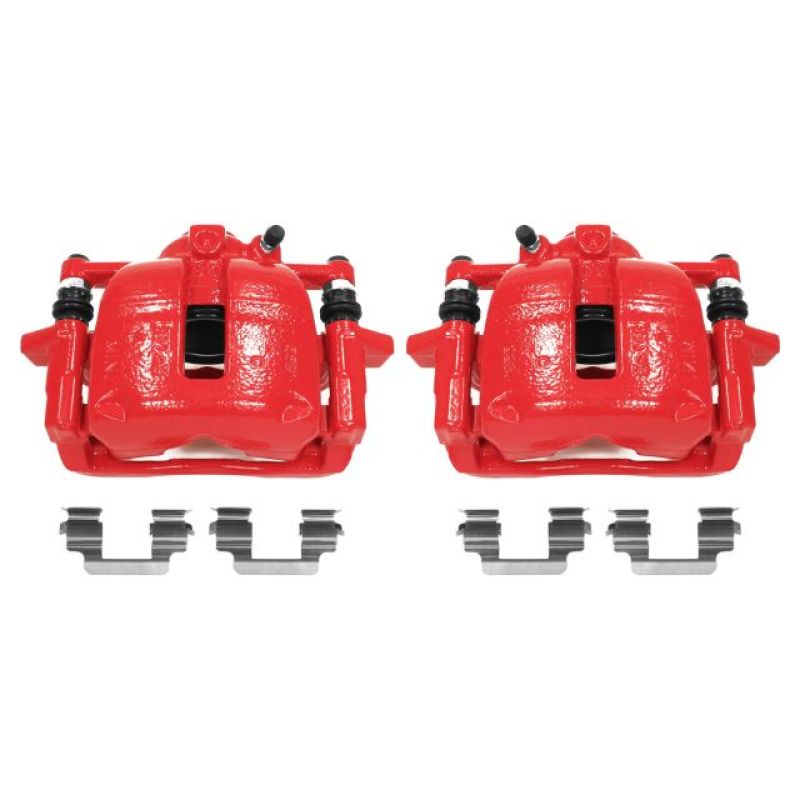 Power Stop 07-16 Mini Cooper Front Red Calipers w/Brackets - Pair