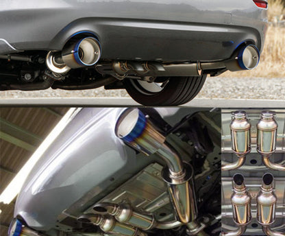 Escape HKS Q50 VQ37 Dual Hi-Power con punta de titanio Catback