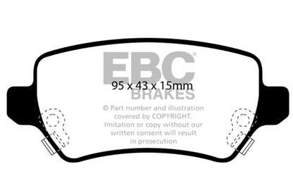 EBC 08-09 Saturn Astra 1.8 Ultimax2 Rear Brake Pads