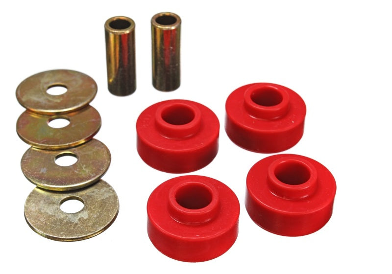 Suspensão Energy 89-97 Ford Thunderbird / 99-04 Mustang Cobra Buchas de suporte do diferencial vermelho