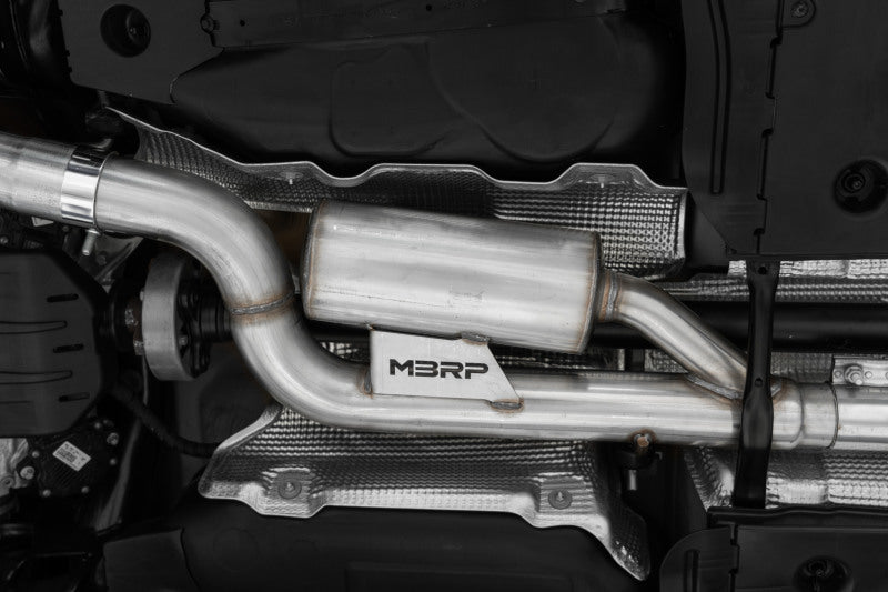 MBRP 2022 Volkswagen Golf R MK8 T304 Aço Inoxidável 3 pol Cat-Back, Saída Traseira Quad- Pontas de Fibra de Carbono