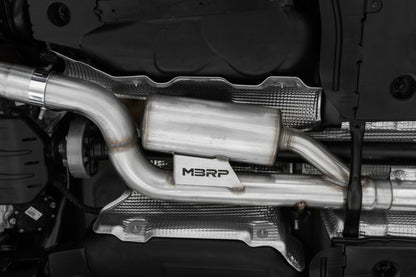 MBRP 2022 Volkswagen Golf R MK8 T304 Aço Inoxidável 3 pol Cat-Back, Saída Traseira Quad- Pontas de Fibra de Carbono