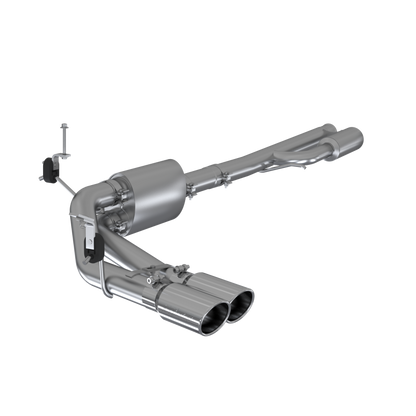 MBRP 2019+ Chevrolet Silverado 1500 4.5L/5.3L Salida lateral doble con eje previo con punta de 4 pulgadas de diámetro exterior - AL