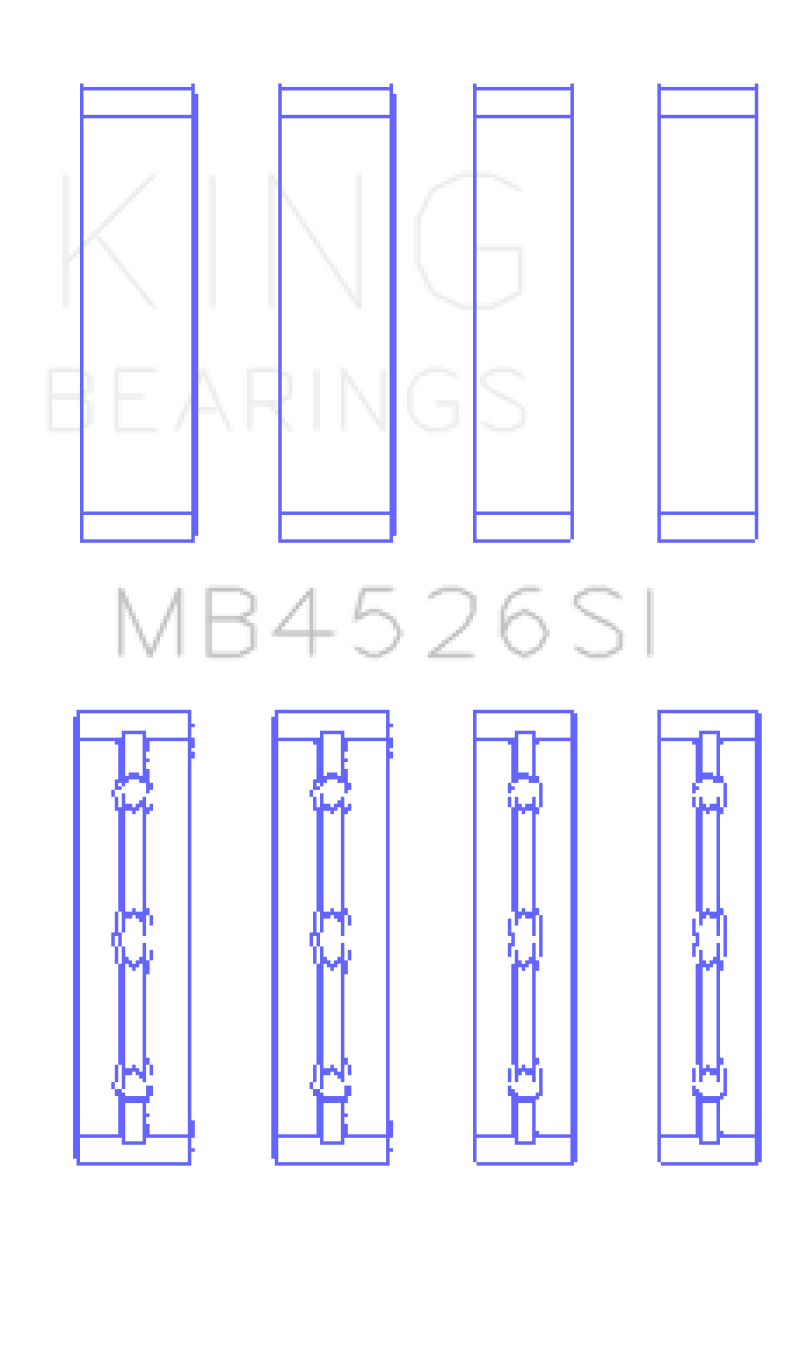 King Engine Bearings Toyota 1GR-FE (Size +0.50mm) Crankshaft Main Bearing Set
