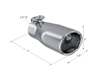 MBRP Universal Tip 3in OD Oval 2 entrada 10 longitud