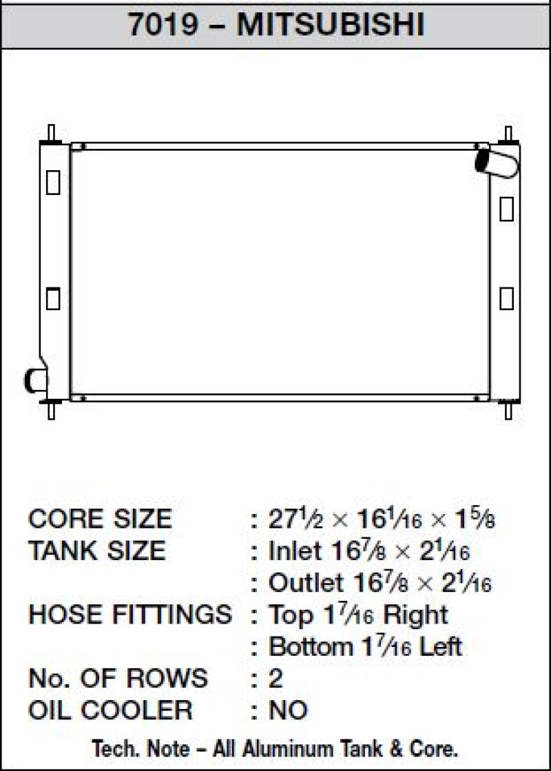 CSF 08-15 Mitsubishi Lancer Evo X Radiador