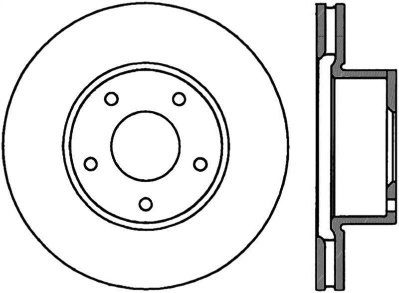 StopTech Power Slot 04 Pontiac GTO Front Left Slotted CRYO Rotor