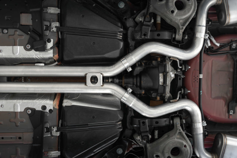 MBRP 18-20 Ford Mustang GT 5.0 com escape ativo Quad Tip Cat Back Split traseiro T304 com pontas carb Fib