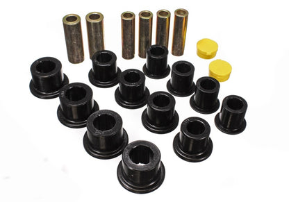 Suspensão Energy 00-04 Ford Excursion 4WD / 99-04 F250/F350 4WD Preto Conjunto de Bucha de Mola de Folha Dianteira