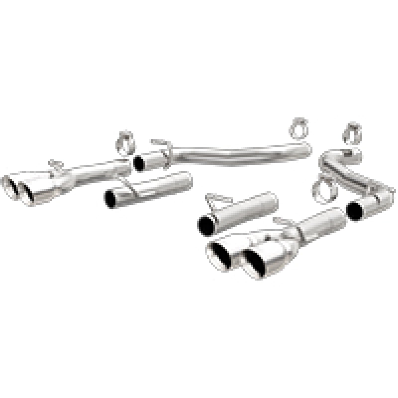 MagnaFlow Axle-Back, SS, 2.5in, Quad Split Trasero 3.5in Tip 2015 Dodge Challenger 3.6L V6