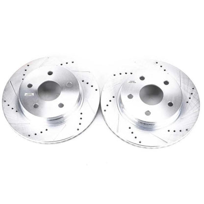 Power Stop 07-09 Chrysler Aspen Front Evolution Rotores perforados y ranurados - Par