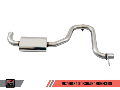 Escape AWE Tuning VW MK7 Golf 1.8T Track Edition com ponteiras cromadas (90 mm)
